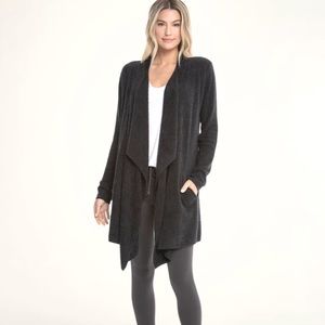 Barefoot Dreams Waterfall Cardigan in Black.  Sz Large / Extra Large